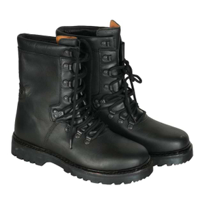 Black Leather Wear-resistant Military Tactical Boot