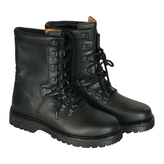 Black Leather Wear-resistant Military Tactical Boot