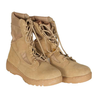 Vanda Khaki Leather Wear-resistant Military Tactical Boot
