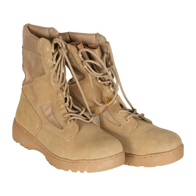 Vanda Khaki Leather Wear-resistant Military Tactical Boot