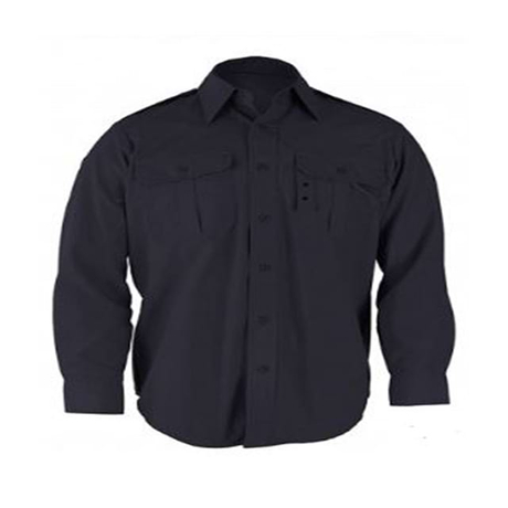 Customize Men Long Sleeve Officer Work Wear Blue Security Guard Uniform Patrol Security Shirt