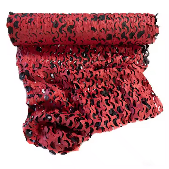 Ultra Safe Red Color Camouflage Nets For Outdoor Decoration