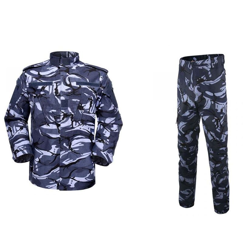 Ultra Safe Polyester/Cotton Navy Blue/Digital/Woodland Camouflage Tactical Suits Navy Blue Military Uniform