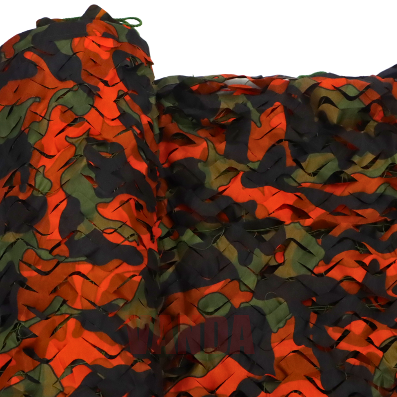 Ultra Safe Polyester 150D Oxford Flame Retardant Red Camouflage Pattern Civilian Camouflage Net