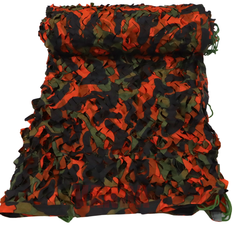 Ultra Safe Polyester 150D Oxford Flame Retardant Red Camouflage Pattern Civilian Camouflage Net