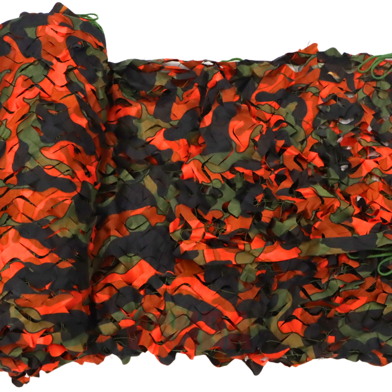 Ultra Safe Polyester 150D Oxford Flame Retardant Red Camouflage Pattern Civilian Camouflage Net