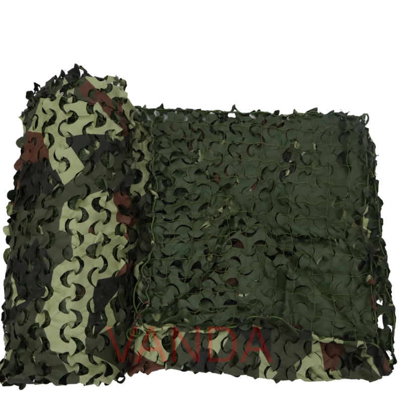 Ultra Safe Polyester 500D Oxford 4 Color Pigment Print Pattern Camouflage Net For Military Cover