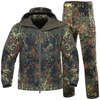 Ultra Safe Green Camo Durable Shark Skin Soft Shell Windproof Combat Suit Tactical Winter Jacket