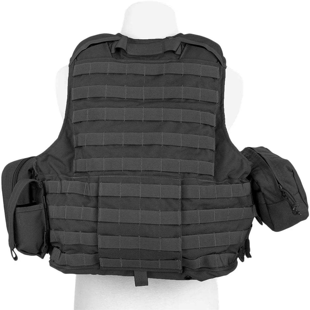 Ultra Safe 360 Molle Multi Pouches Black Force Recon Bulletproof Vest