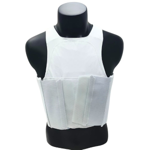 Ultra-safe White Concealable Body Armor Carrier with Adjustable Straps