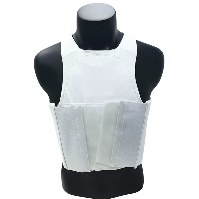 Ultra-safe White Concealable Body Armor Carrier with Adjustable Straps