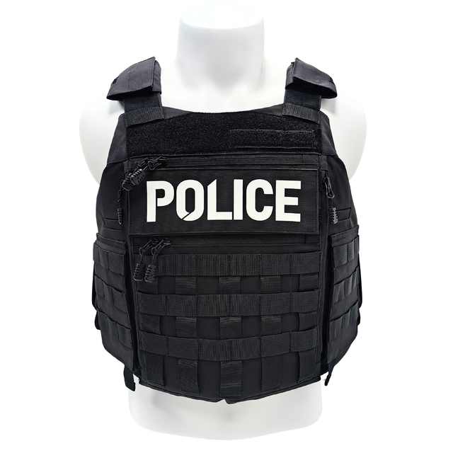 Ultra-safe 66645 POLICE Tactical Plate Carrier 500D Nylon Modular Body Armor Vest for Law Enforcement and Security Teams