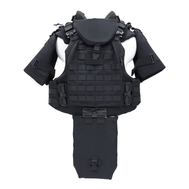 Ultra-safe Iron-Shield Series NIJ Level IIIA Full Body Armor Tactical Ballistic Vest with Fast Release System and Full Coverage Modules