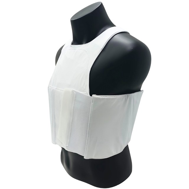 Ultra-safe White Concealable Body Armor Carrier with Adjustable Straps