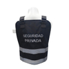 Ultra-safe Black Reflective Security Plate Carrier with Adjustable Straps