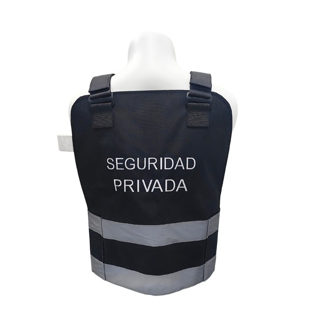Ultra-safe Black Reflective Security Plate Carrier with Adjustable Straps