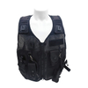 Ultra-safe Black Mesh Police Duty Vest with Multi-Pocket Storage