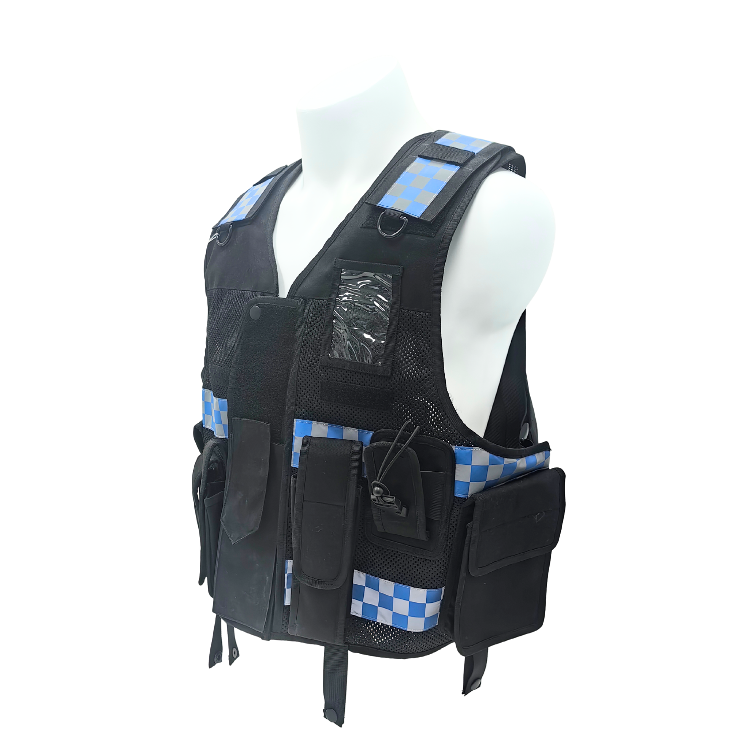 Ultra-safe 68095-10 Tactical Police Vest with Reflective Identification Panels and Multi-Pocket Duty Carrier
