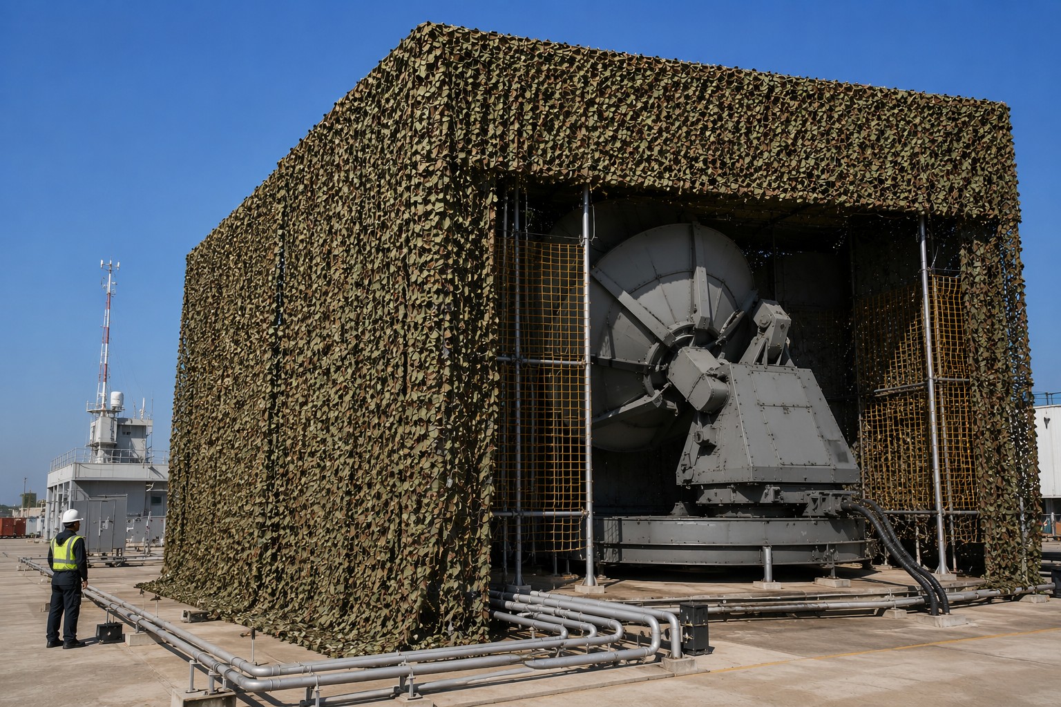 Ultra-safe Aegis-Guard 3D Strategic Defense System Integrated Multispectral Stealth Aramid Interceptor and Industrial Blast Mitigation Fortress for Oil Tanks and Radar Stations