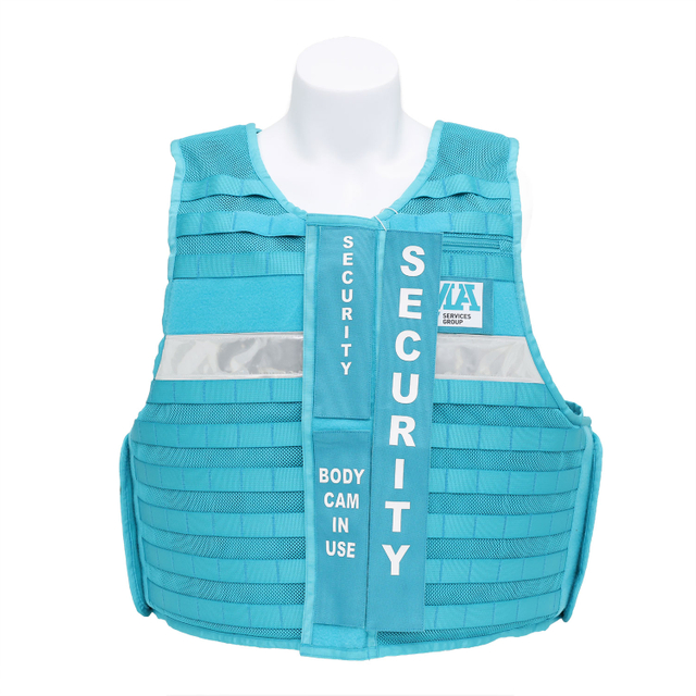 Ultra-safe Pro-Guard High-Vis Cyan Tactical Vest UN-Protocol Blue Security Carrier for Peacekeeping and Public Safety Operations