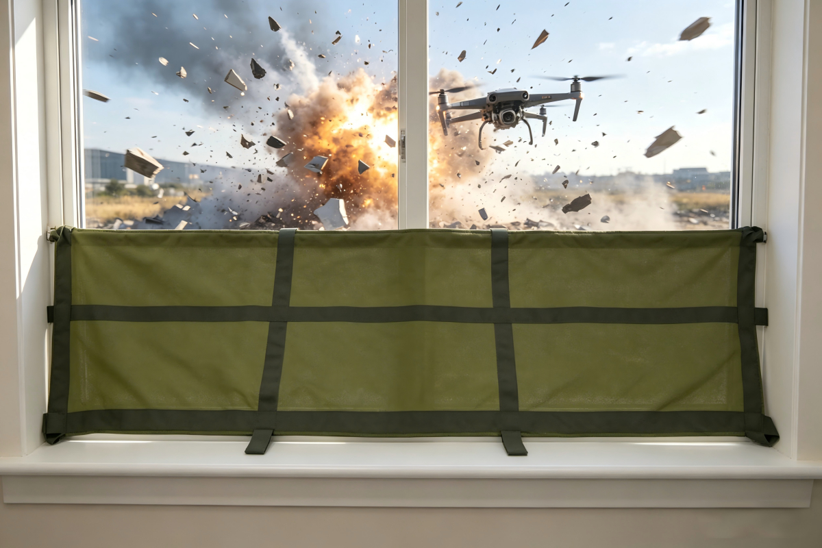 Aramid Anti-Drone Explosion-Resistant Fragmentation-Resistant Blanket for Pipeline Protection