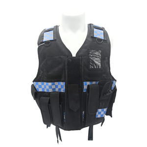Ultra-safe 68095-10 Tactical Police Vest with Reflective Identification Panels and Multi-Pocket Duty Carrier