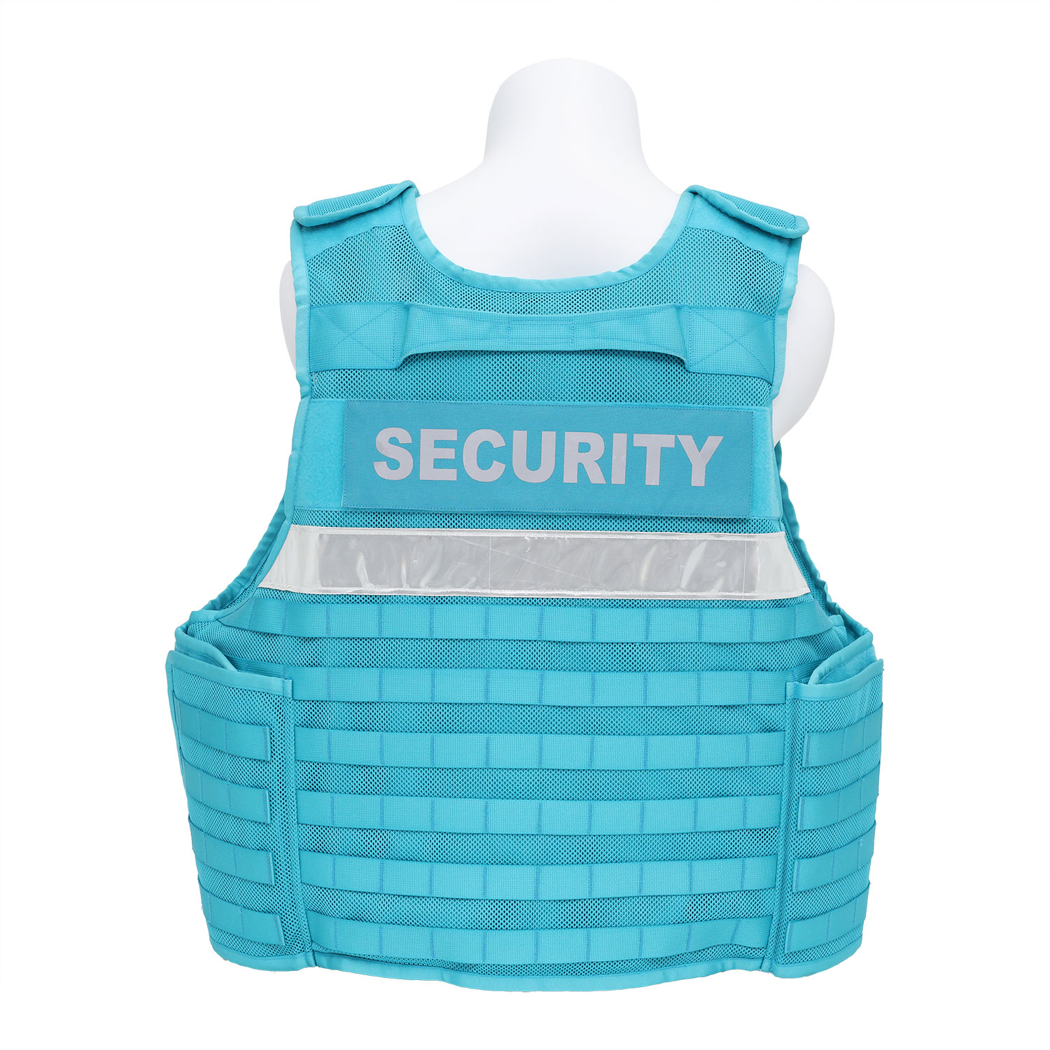 Ultra-safe Pro-Guard High-Vis Cyan Tactical Vest UN-Protocol Blue Security Carrier for Peacekeeping and Public Safety Operations