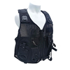 Ultra-safe Black Mesh Police Duty Vest with Multi-Pocket Storage