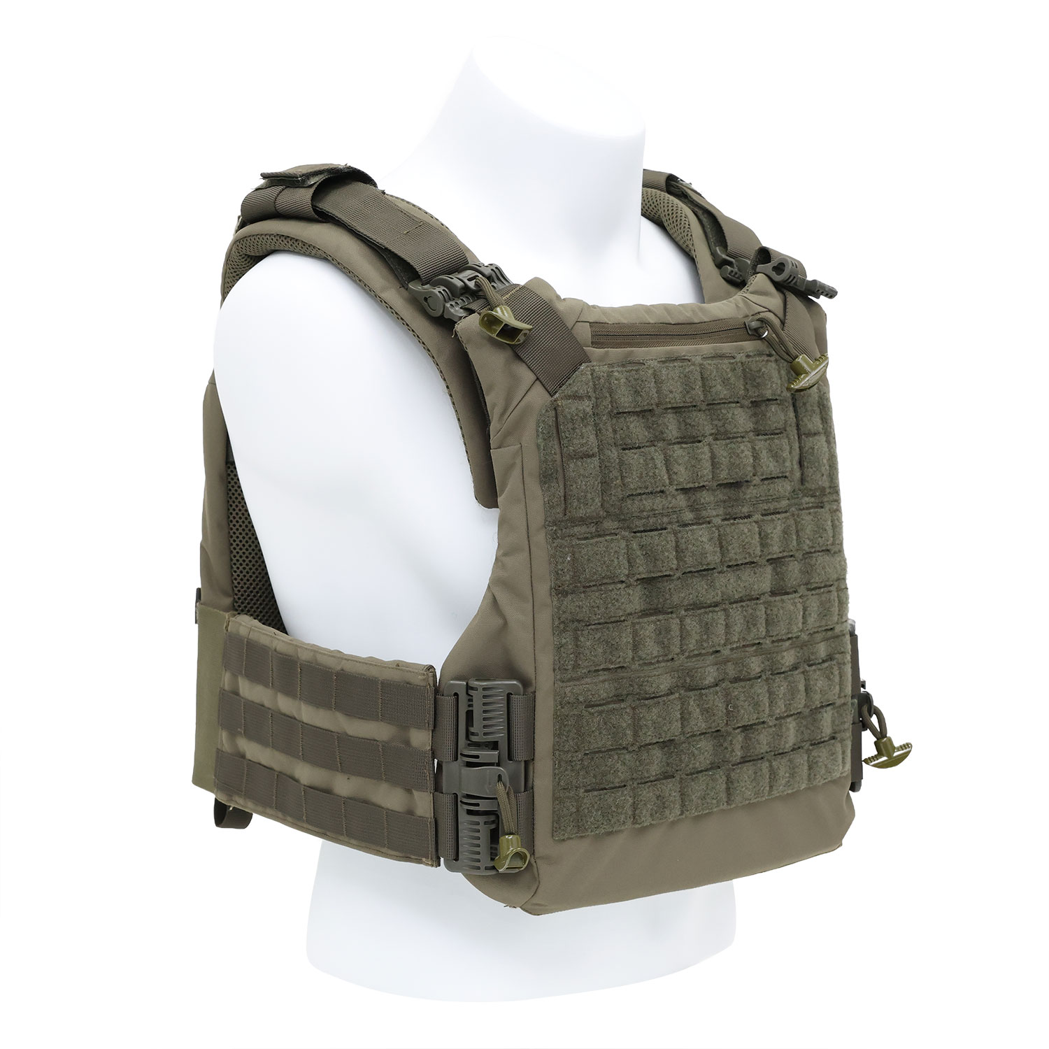 Ultra-safe Elite-Operator Series Quick-Release Tactical Plate Carrier Ranger Green Modular Combat Vest with Integrated Pouch System