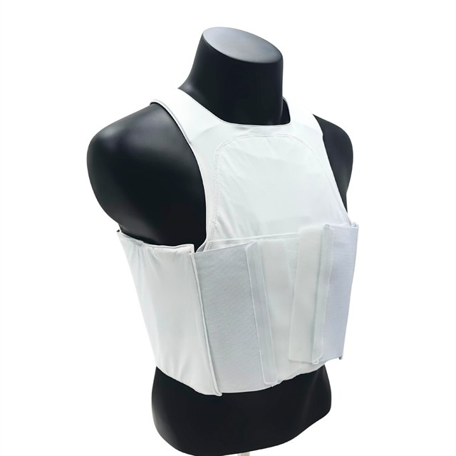 Ultra-safe White Concealable Body Armor Carrier with Adjustable Straps